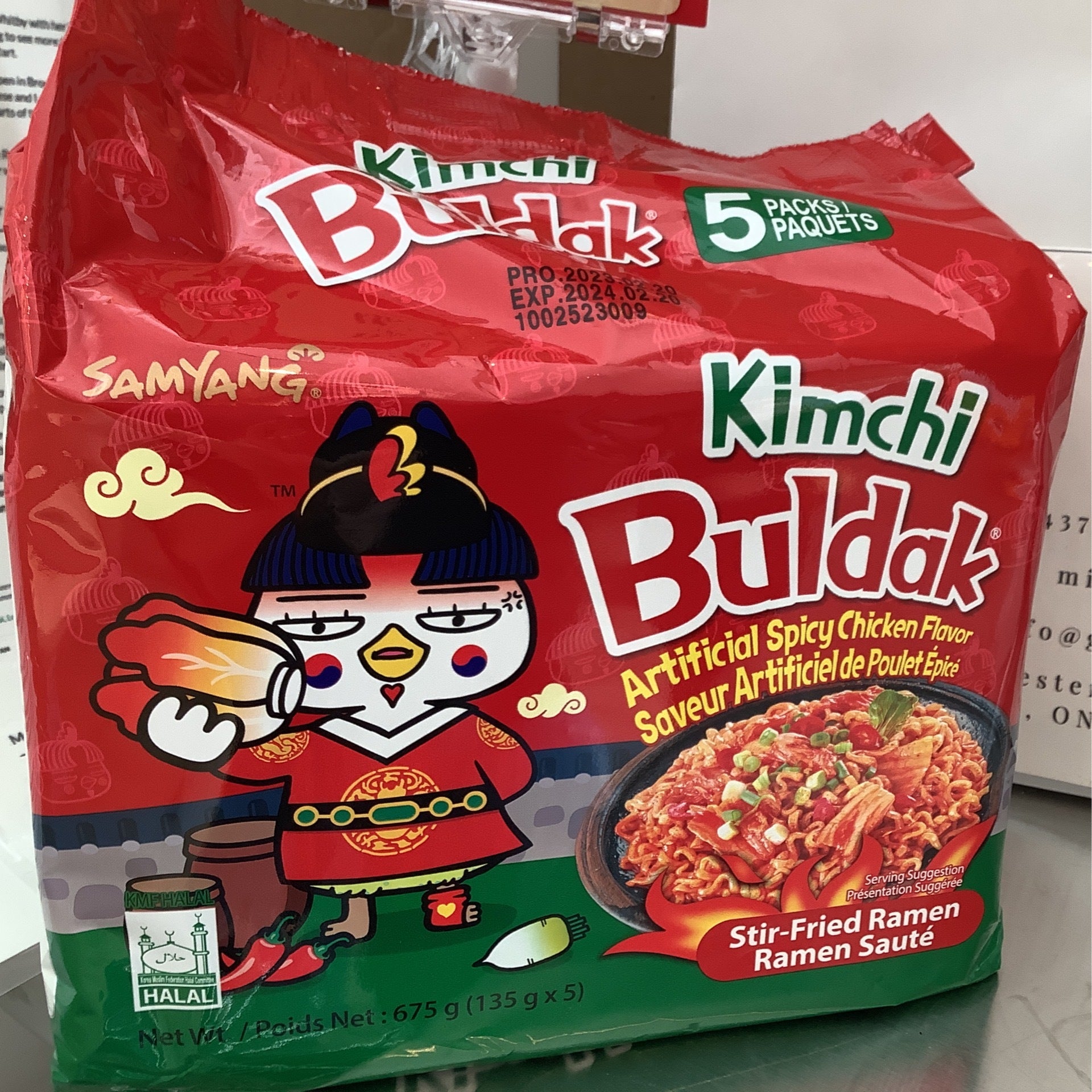 Nouilles Buldak kimchi épicé/Samyang Buldak Kimchi